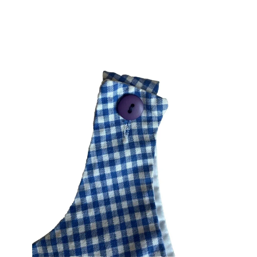 Good Lad Vtg Checkered Fish One Piece Romper Size 12 Mo